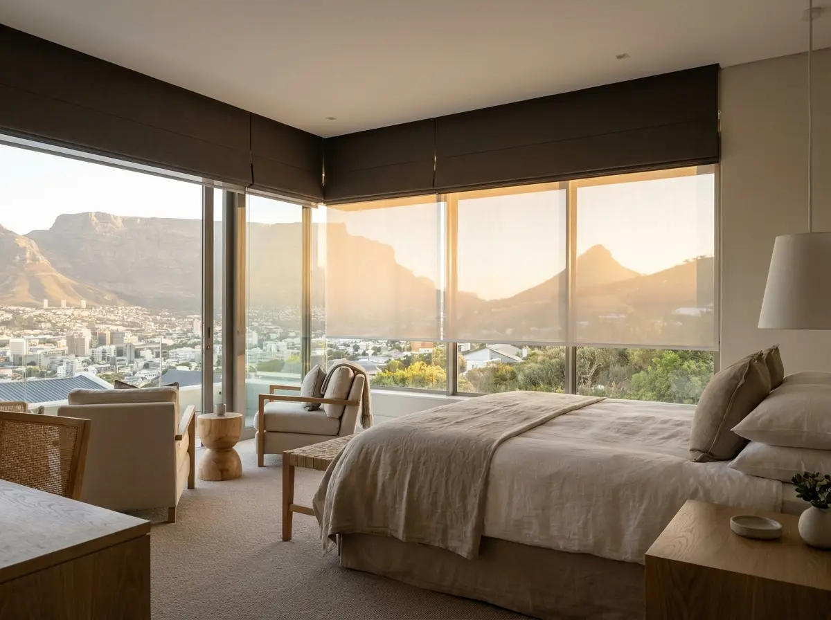 Roller Blinds fitted in a Plattekloof home