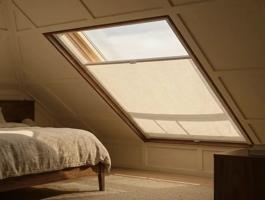 Skylight & Shaped Blinds fitted in a Plattekloof home